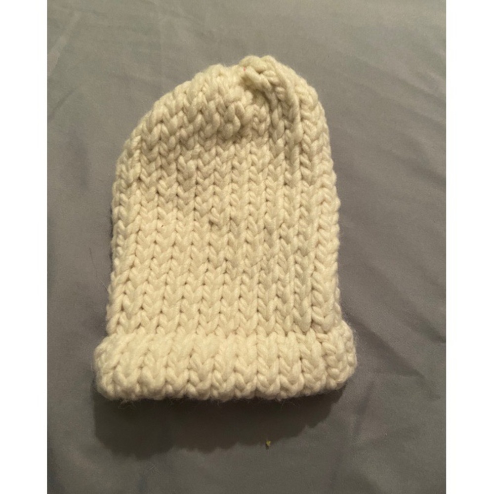 Handmade newborn baby hat.